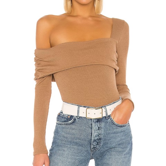 Lovers + Friends Tops - Lovers and Friends Florence Bodysuit in Taupe
